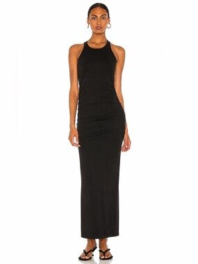 Michael Stars Side Ruched Maxi Tank Dress Size Small Made in USA